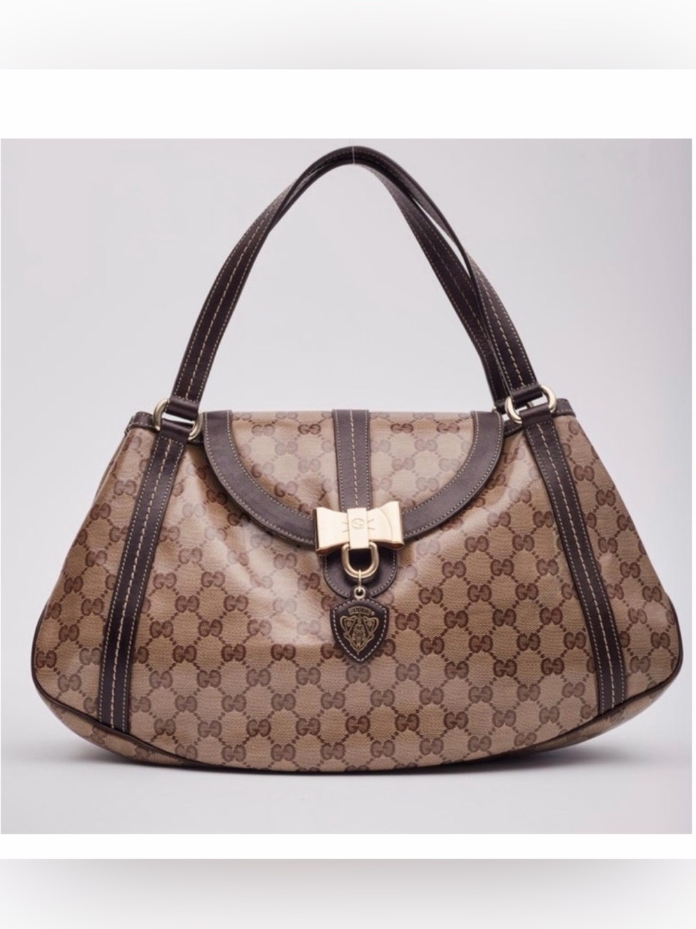 Vintage Gucci GG Crystal Duchessa Flap Shoulder Bag
